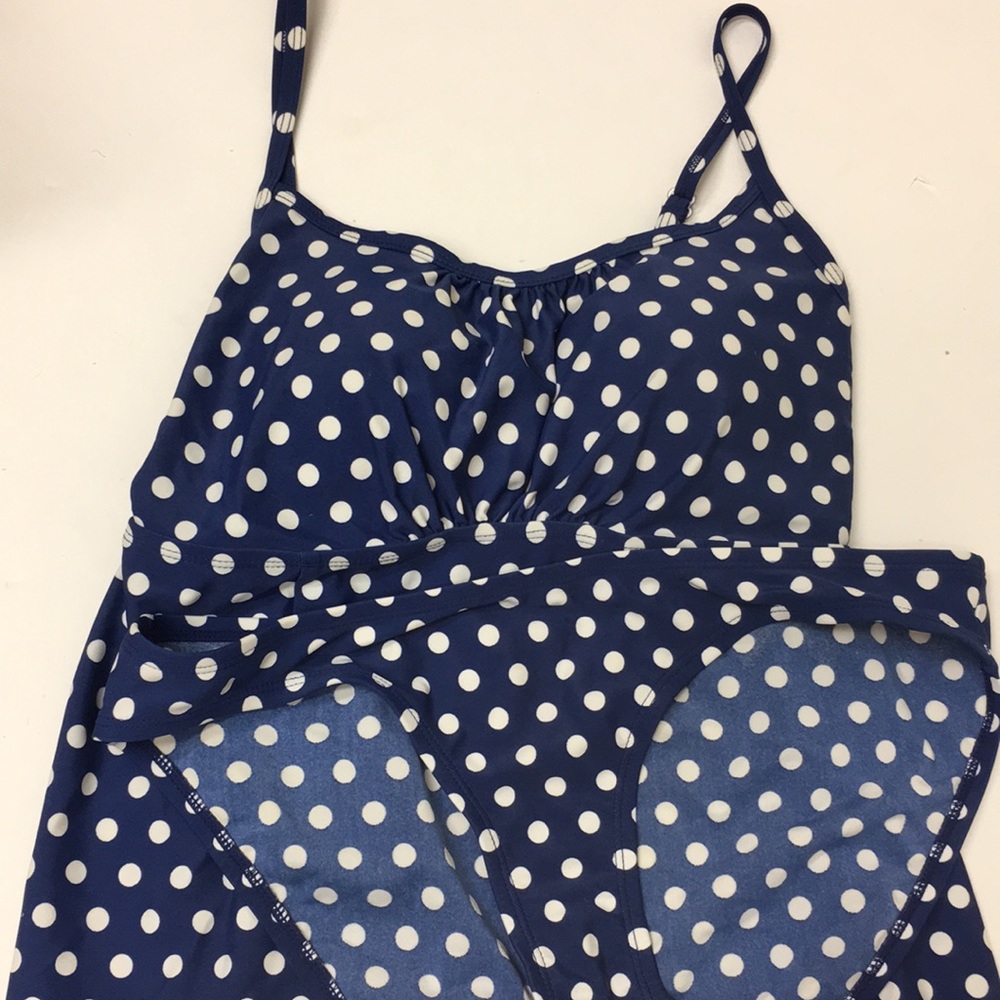Oh Baby by Motherhood Blue Polka Dot Swimsuit